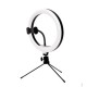 RING LIGHT LS-260 10.0" CON SOPORTE PARA TRÍPODE MINI Y SOPORTE PARA TELÉFONO AJUSTE DE LUZ DE 3 COLORES NEGRO